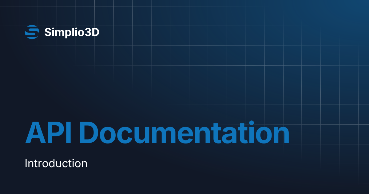 Api documentation simplio3d